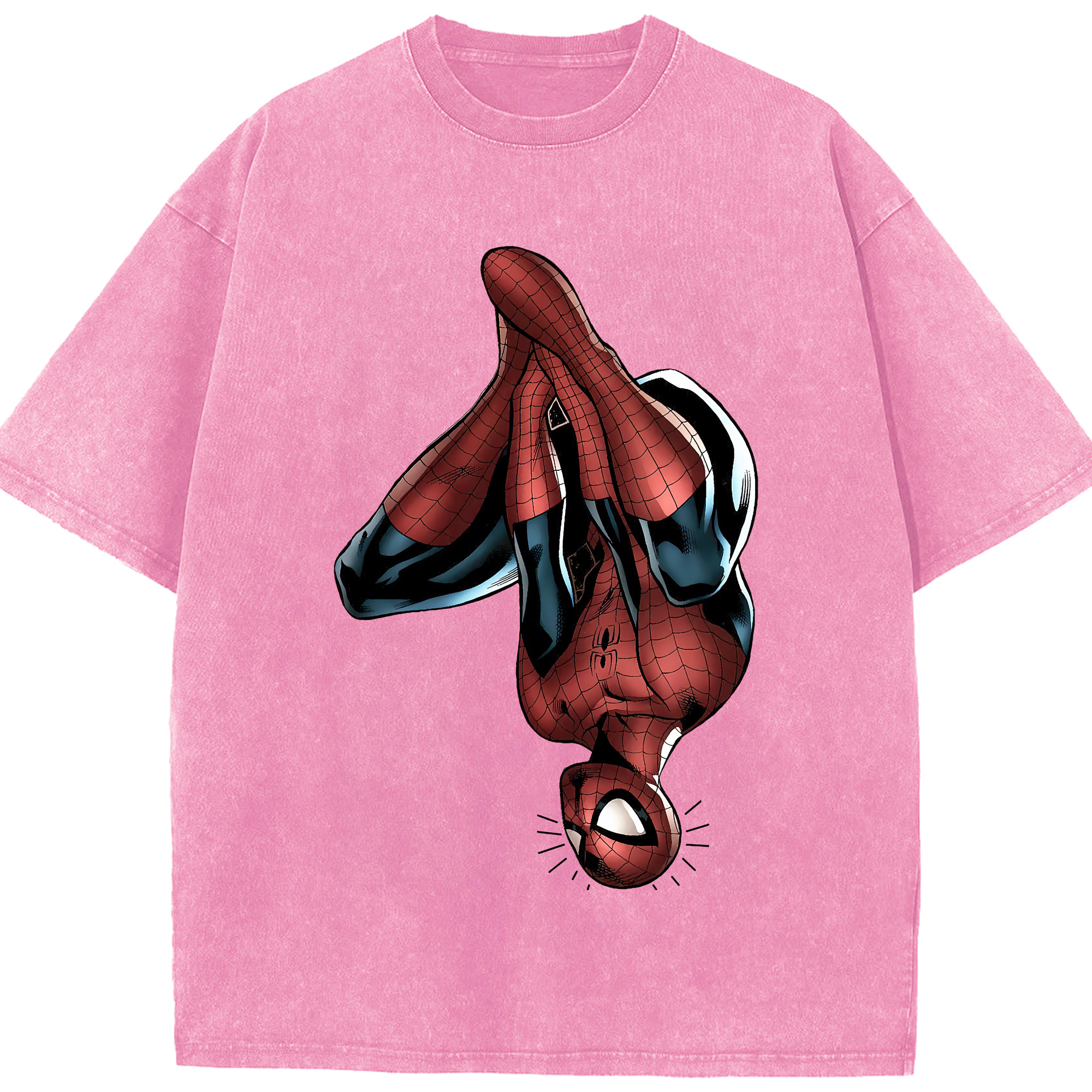 （画像用） Spider Man スパイダーマン 綿100% ヴィンテージ風 半袖Tシャツ（フロントプリント）